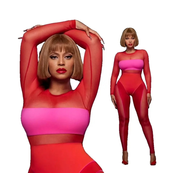 IVY PARK Pants - N.W.T! Ivy Park Size L NWT bodysuit Heart Valentines collection